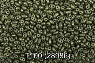 Бисер Чехия " GAMMA" TWIN 3 321- 96001 2. 5 x 5 мм 5 г 1- й сорт T100 т. болотный ( 28986 ) 