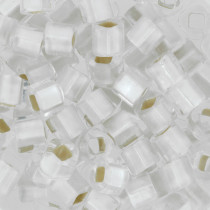 Бисер Япония "TOHO" CUBE 3 мм 5 г №0021F серебристый/матовый