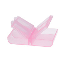 " Gamma" контейнер для бисера пластик T- 34 розовый\ прозрачный