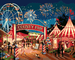 " ФРЕЯ" PNB/ PL- 031 Набор для раскрашивания по номерам 50 х 40 см " Цирковое представление" 