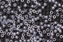Бисер Япония MIYUKI Delica цилиндрический 11/0 5г DB-0242 серый с цветной линией блестящий кристалл